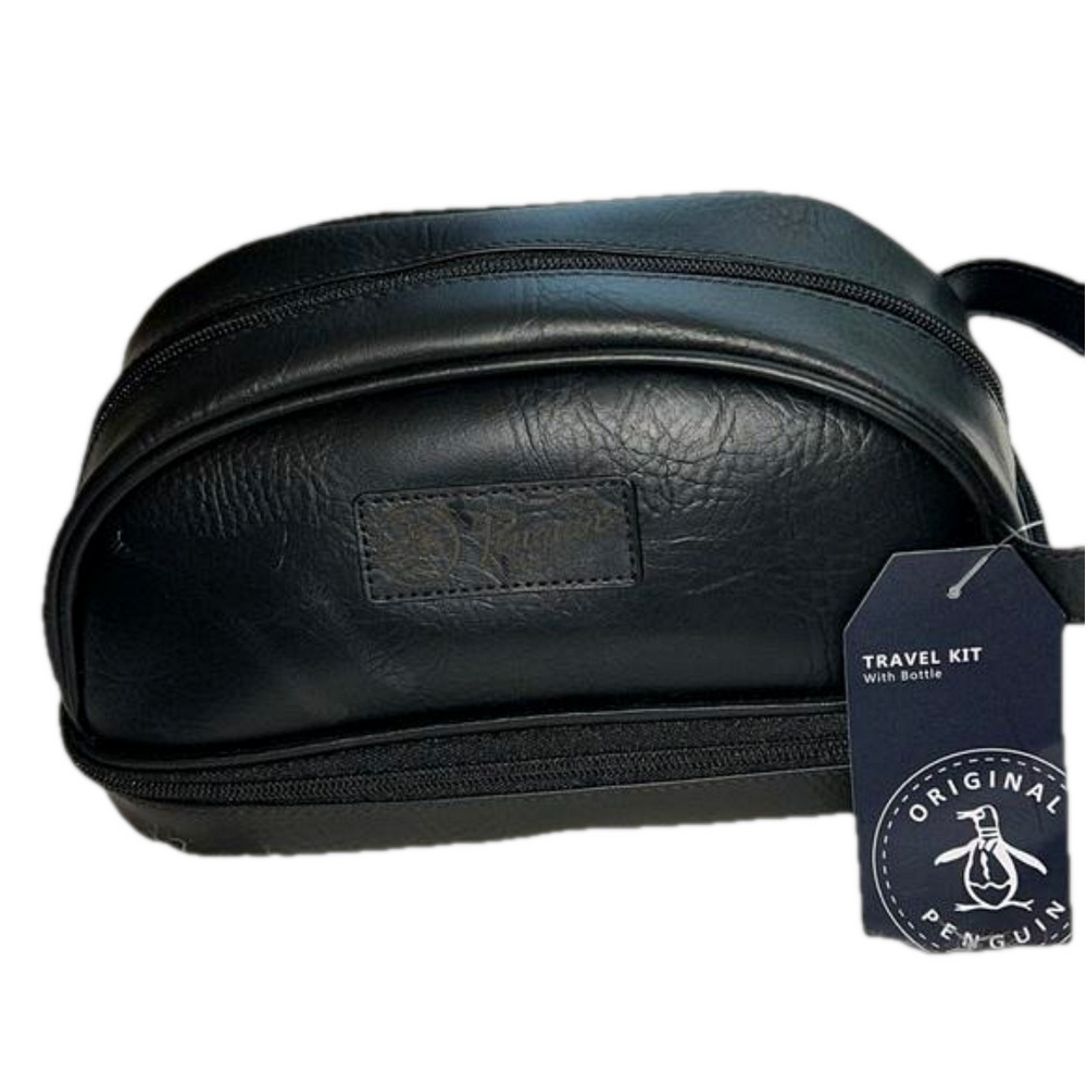 NWT Penguin Men’s Black Travel Shaving or Travel Kit